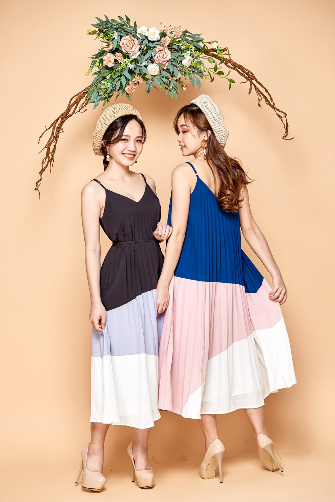 Ronja Pleated Sleeve Dress teshioni ワンピース